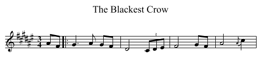 Blackest Crow, The  - staff notation