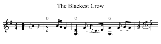Blackest Crow, The  - staff notation