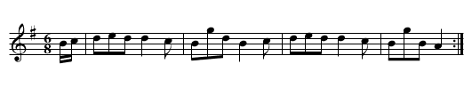 Blackett o' Wylam - staff notation