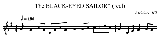 BLACK-EYED SAILOR* (reel), The - staff notation