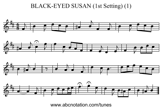 BLACK-EYED SUSAN (1st Setting) (1) - staff notation