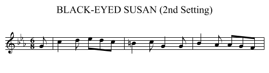 BLACK-EYED SUSAN (2nd Setting) - staff notation