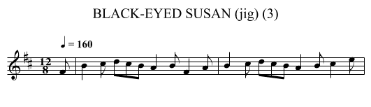 BLACK-EYED SUSAN (jig) (3) - staff notation