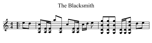 Blacksmith, The  - staff notation