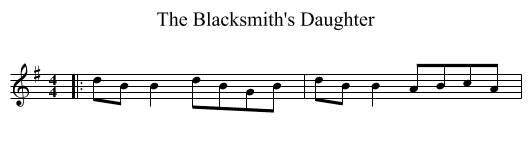Blacksmith's Daughter, The  - staff notation