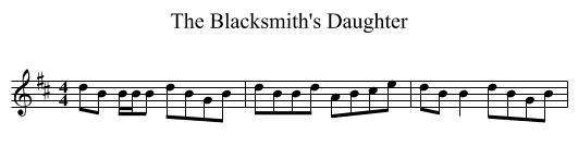 Blacksmith's Daughter, The  - staff notation