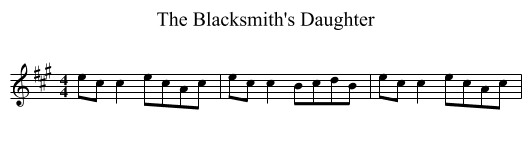 Blacksmith's Daughter, The  - staff notation