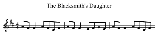 Blacksmith's Daughter, The  - staff notation