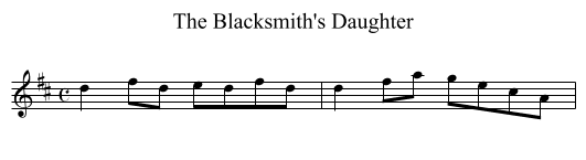 Blacksmith's Daughter, The - staff notation