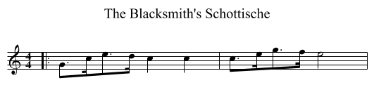 Blacksmith's Schottische, The  - staff notation