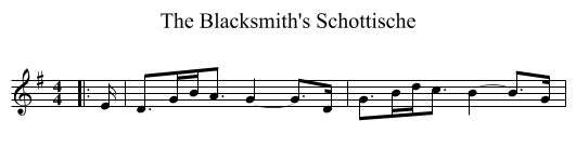 Blacksmith's Schottische, The  - staff notation