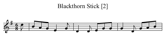 Blackthorn Stick [2] - staff notation