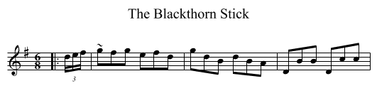 Blackthorn Stick, The  - staff notation