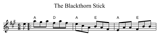 Blackthorn Stick, The  - staff notation