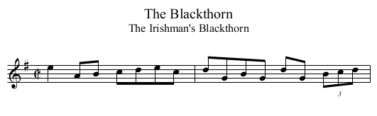 Blackthorn, The - staff notation