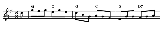 Blackthorne Stick - staff notation
