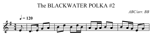 BLACKWATER POLKA #2, The - staff notation