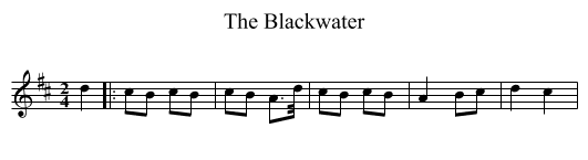 Blackwater, The  - staff notation