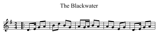 Blackwater, The  - staff notation