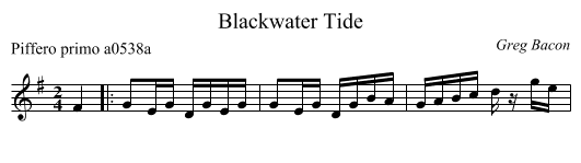Blackwater Tide - staff notation