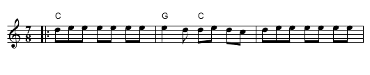 Blagoevgradsko Horo - staff notation