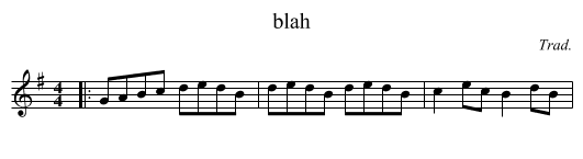 blah - staff notation