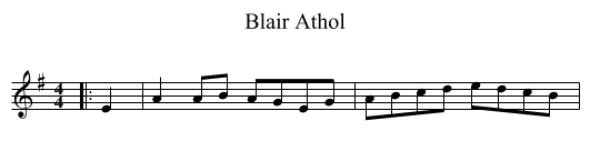 Blair Athol - staff notation