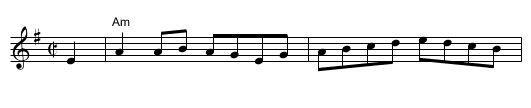 Blair Athole - staff notation