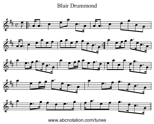Blair Drummond - staff notation