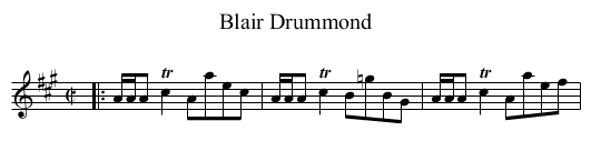 Blair Drummond - staff notation