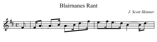 Blairnanes Rant - staff notation