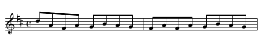 Blanchard's Hornpipe [2] - staff notation