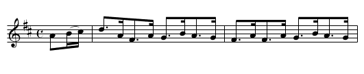 Blanchard's Hornpipe [2] - staff notation