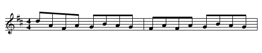 Blanchard's Hornpipe. WM044 - staff notation