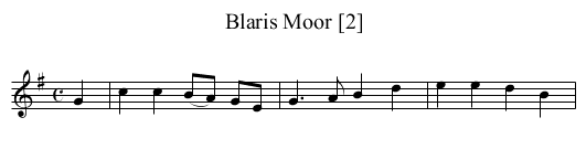 Blaris Moor [2] - staff notation