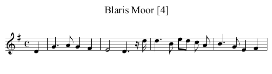 Blaris Moor [4] - staff notation