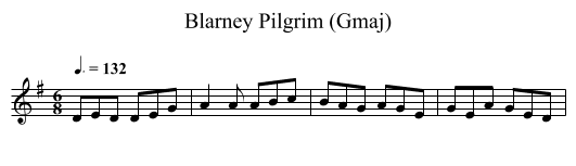 Blarney Pilgrim (Gmaj) - staff notation
