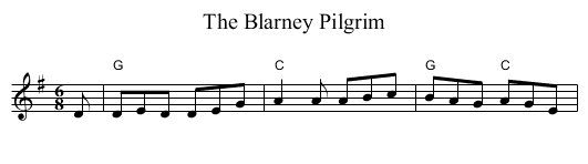 Blarney Pilgrim, The  - staff notation