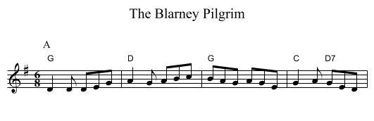 Blarney Pilgrim, The  - staff notation