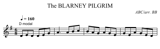 BLARNEY PILGRIM, The - staff notation
