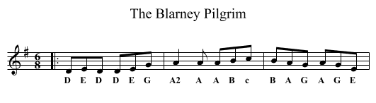 Blarney Pilgrim, The - staff notation