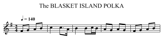 BLASKET ISLAND POLKA, The - staff notation