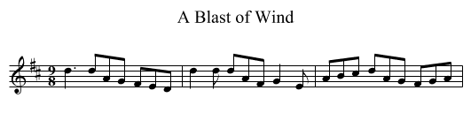 Blast of Wind, A  - staff notation