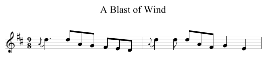 Blast of Wind, A  - staff notation