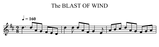BLAST OF WIND, The - staff notation