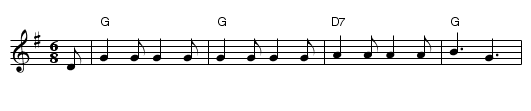 Blaydon Races - staff notation