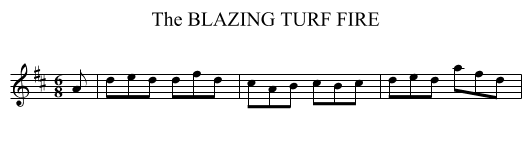 BLAZING TURF FIRE, The - staff notation