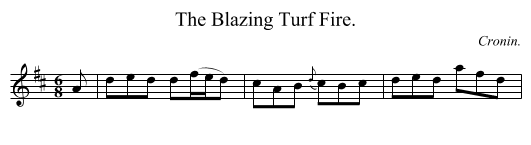 Blazing Turf Fire., The  - staff notation