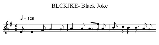 BLCKJKE- Black Joke - staff notation