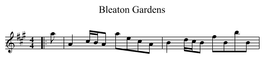 Bleaton Gardens - staff notation